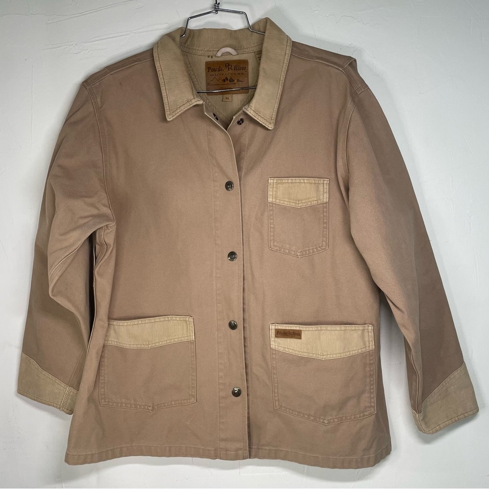 Vintage Panhandle Slim X Powder River Tan Canvas Barn / Chore Canvas Coat Jacket